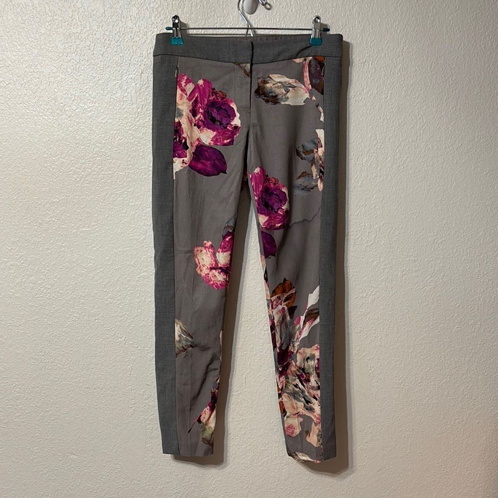 Trina Turk Floral Panel Slim Leg Pants Size 6
